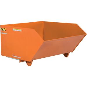 VESTIL H-150-MD-ORG-C Self Dumping Hopper, Medium Duty, Low Profile, 1.5 cu. yd., 4000 Lb., Orange, Steel | AG7TPN