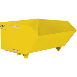 VESTIL H-100-HD-YEL Self Dumping Hopper, Heavy Duty, Low Profile, 1 cu. yd., 6000 Lb., Yellow, Steel | AG7TMY