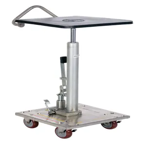 VESTIL HT-02-1616A-PSS Hydraulic Post Table, Partial Stainless Steel 200 Lb. Capacity, 16 x 16 Inch Size | AG7UKB