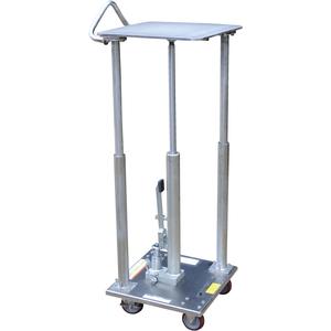 VESTIL HT-05-1818A-PSS Hydraulic Post Table, Partial Stainless Steel 500 Lb. Capacity, 18 x 18 Inch Size | AG7UKD