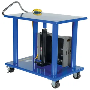 VESTIL HT-20-2436-DC Hydraulic Post Table, DC, 2000 Lb. Capacity, 24 Inch x 36 Inch Size | AG7UKJ