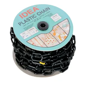 VESTIL PCB-B-CN Black Plastic Chain Barricade, 50 Feet | AG7WUR