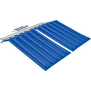 VESTIL PLID-H-100-BU Blue Poly Lids Size 1 Style H Hopper | AG7XEF