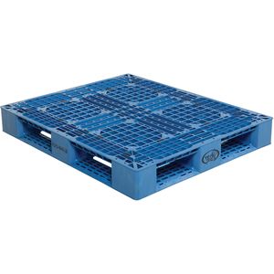 VESTIL PLP2-4840-BLUE Pallet, 8000 Lb. Capacity, 39-3/8 x 47-3/8 x 6 Inch Size, Blue, High Density Polyethylene | AG7XEW