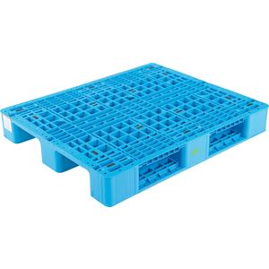 VESTIL PLPR-4840-ST Pallet/Skid, Solid Top Stackable, 39-1/4 x 47-1/4 x 6 Inch Size, Blue, Polyethylene | AG7XFF