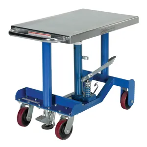 VESTIL PT12-10 Post Lift Table, 1000 Lb. Capacity, Low Profile | AG7XRH