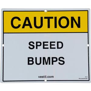 VESTIL SBS-1012 Reflective Speed Bump Sign, 11.75 Inch x 9.75 Inch Size | AG7YKC