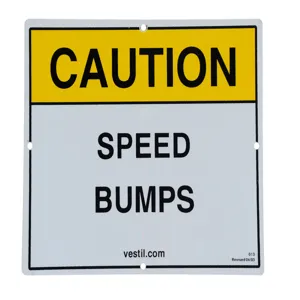 VESTIL SBS-1012 Reflective Speed Bump Sign, 11.75 Inch x 9.75 Inch Size | AG7YKC