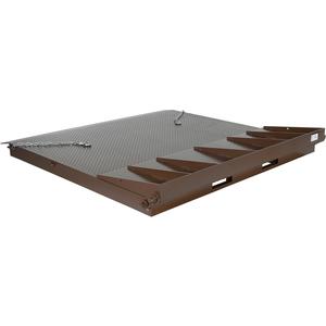 VESTIL SCR-72 Heavy Duty Steel Container Ramp, 98 Inch x 76.5 Inch Size | AG7YMA