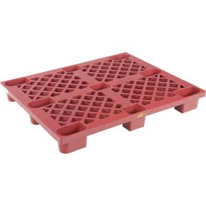 VESTIL SKID-20 Nestable Skid, 39-1/8 x 46-7/8 x 5-1/2 Inch Size, 3300 Lb. Capacity, Red, Polyethylene | AG7YWA 16G845