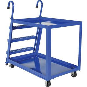 VESTIL SPS2-2848 Stock Picker, 2 Shelf, 1000 Lb. Capacity, 51-3/4 x 27-7/8 x 50-1/8 Inch Size, Blue, Steel | AG7ZGA