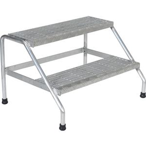 VESTIL SSA-2W Aluminium Step Stand, 2 Step, Wide Welded | AG7ZKK