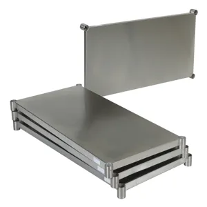 VESTIL SSS-2448-SK Shelving Kit, 48 x 24 Inch Size, Stainless Steel | AG7ZNH