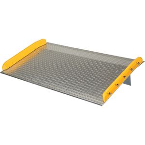 VESTIL TAS-15-5436 Dock Board, Steel Curb, 15000 Lb. Capacity, 54 Inch x 36 Inch Size, Aluminium | AG8ABG