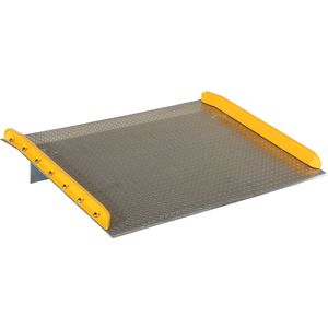 VESTIL TAS-10-5448 Dock Board, Steel Curb, 10000 Lb. Capacity, 54 Inch x 48 Inch Size, Aluminium | AG8AAV