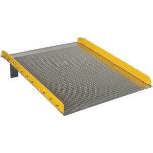 VESTIL TAS-10-5472 Dock Board, Steel Curb, 10000 Lb. Capacity, 54 Inch x 72 Inch Size, Aluminium | AG8AAX
