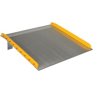 VESTIL TAS-10-7260 Dock Board, Steel Curb, 10000 Lb. Capacity, 72 Inch x 60 Inch Size, Silver, Aluminium | AG8ABE