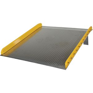 VESTIL TAS-15-5472 Dock Board, Steel Curb, 15000 Lb. Capacity, 54 Inch x 72 Inch Size, Aluminium | AG8ABK