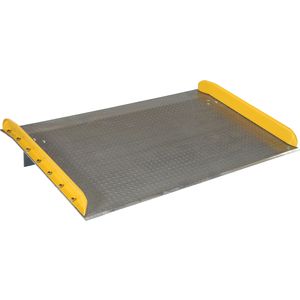 VESTIL TAS-15-7248 Dock Board, Steel Curb, 15000 Lb. Capacity, 72 Inch x 48 Inch Size, Silver, Aluminium | AG8ABR 4UR03