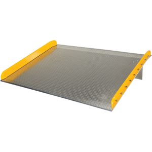 VESTIL TAS-20-6072 Dock Board, Steel Curb, 20000 Lb. Capacity, 60 Inch x 72 Inch Size, Silver, Aluminium | AG8ABY