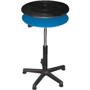 VESTIL TT-18-CDPED Turntable, 18 Inch Dia., 24 Inch to 34 Inch Height, 2 Tier | AG8BEX