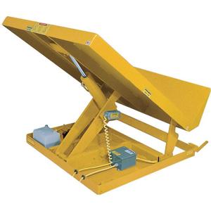 VESTIL UNI-4848-2-YEL 460-3 Scissor Lift Table, 2000 lb., 48 x 48 Inch Size, Yellow, 460V, 3 Phase, Steel | AG8CZN