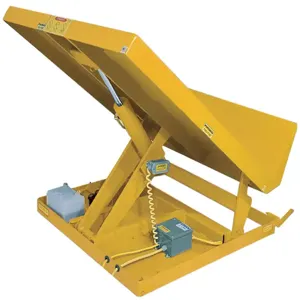 VESTIL UNI-4848-6-YEL 230-1 Scissor Lift Table, 6000 lb., 48 x 48 Inch Size, Yellow, 230V, 1 Phase, Steel | AG8CZX