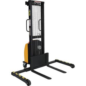 VESTIL VWS-770-AA-DC Stacker With Adjustable DC Powered Winch, 770 lb., Black/Yellow, Steel | AG8CCQ