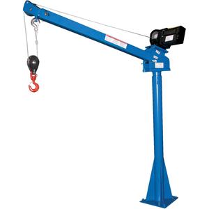 VESTIL WTJ-20-3-DC Steel DC Powered Jib Crane, 3-5 Feet Boom, 2000 Lb. Capacity, Blue | AG8CNF