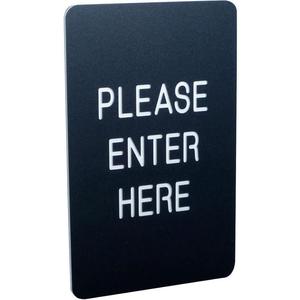 VISIONTRON 711P2-02-BK 7 x 11 Sign- Please Enter Here (double Sided) | AF7GHZ 20YV22