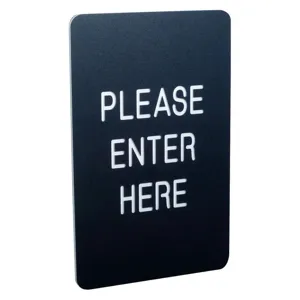 VISIONTRON 711P2-02-BK 7 x 11 Sign- Please Enter Here (double Sided) | AF7GHZ 20YV22