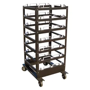 VISIONTRON HPSC-24 Storage Cart 24 Posts Black | AG9NDK 20YT88