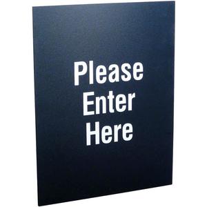 VISIONTRON PS811-01BK 8.5 x 11 Sign- Please Enter Here (double Sided) | AF7GJH 20YV34