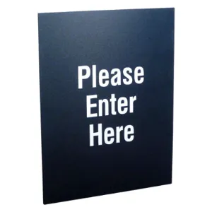 VISIONTRON PS811-01BK 8.5 x 11 Sign- Please Enter Here (double Sided) | AF7GJH 20YV34