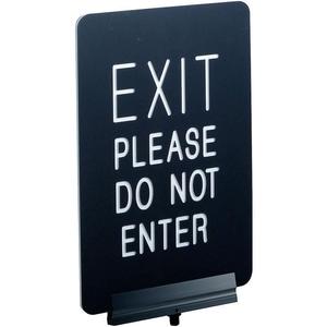 VISIONTRON SBB-711P2-01-BK Signage Engraved 11 x 7 Inch Exit Please | AG2EYB 31HH39