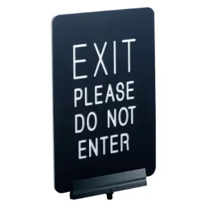 VISIONTRON SBB-711P2-01-BK Signage Engraved 11 x 7 Inch Exit Please | AG2EYB 31HH39