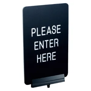 VISIONTRON SBB-711P2-02-BK Signage Engraved 11 x 7 Inch Please Enter Here | AG2EYC 31HH40