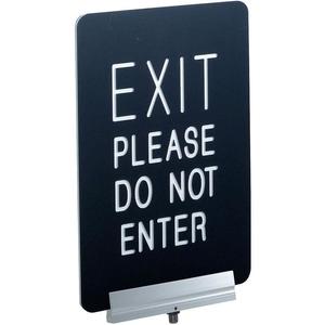 VISIONTRON SBC-711P2-01-BK Signage Engraved 11 x 7 Inch Exit Please | AG2EYD 31HH41
