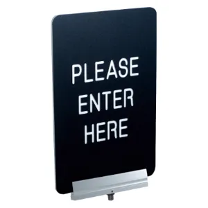 VISIONTRON SBC-711P2-02-BK Signage Engraved 11 x 7 Inch Please Enter Here | AG2EYE 31HH42