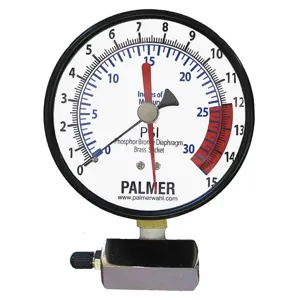 WAHL 40KBDLA15#Hg Gas Test Gauge 15 PSI-30 Inch Hg | AE9ZZR 6PEZ7