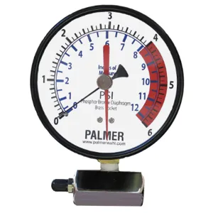 WAHL 40KBDLA6#Hg Gas Test Gauge 6 PSI-12 Inch Hg | AE9ZZQ 6PEZ6