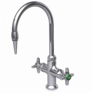 WATERSAVER FAUCET COMPANY L414 Gooseneck Faucet with Barbed Nozzle Deck | AB9HFD 2DCH9