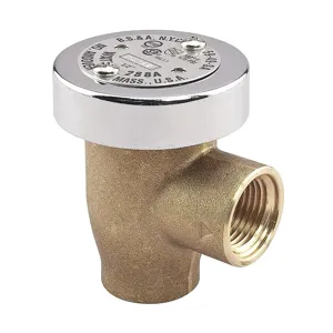 WATTS LF288A-3/4 Anti-Siphon Vacuum Breaker, Female Thread, NPT, Size 3/4 Inch, Brass | AF9FCN 29YL76