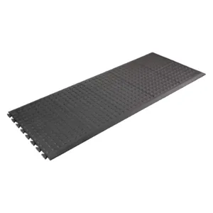 WEARWELL 502 Anti-Fatigue Mat Black 5 x 3 feet Edges Male End | AD6QZE 48Z443