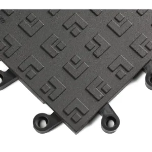 WEARWELL 562 Anti-fatigue Tiles 18 Inch x 18 Inch Black Pvc | AC3DCV 2RPR9