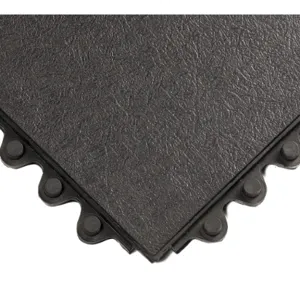 WEARWELL 570 Modular Antifatigue Mat 3 x 3 feet Black Material Rubber | AD2WMD 3VGH7