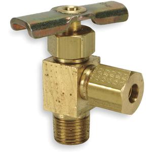 WEATHERHEAD A6845 Needle Valve Angled Brass 1/8 x 3/16 In | AB3WYX 1VPV7