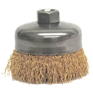 WEILER 14616 Crimped Wire Cup Brush 4 Inch 0.020 Inch | AC6FYW 33M620