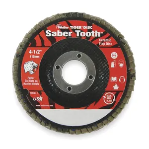 WEILER 50105 Arbor Mount Flap Disc 4-1/2 Inch 40 Coarse | AD7UDM 4GJG5