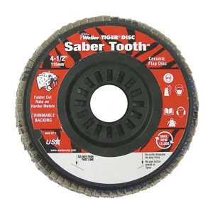 WEILER 50118 Arbor Mount Flap Disc 4-1/2 Inch 60 Coarse | AD7UDX 4GJH8